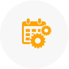 Calendar icon with gears